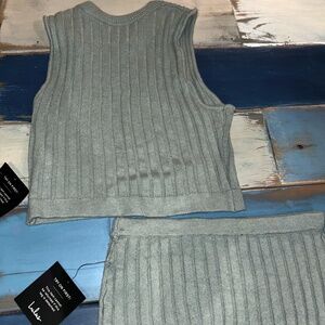 BNWT Lulu's 2 Piece Knit Mini Skirt Outfit